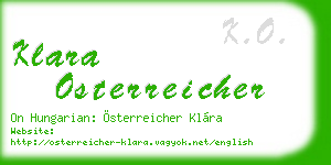 klara osterreicher business card